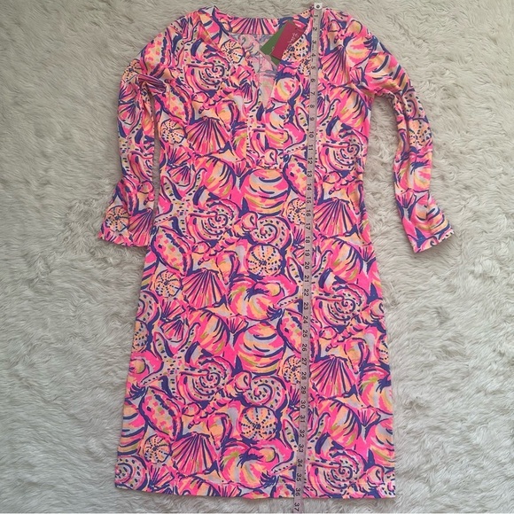 Lilly Pulitzer Riva Dress Mini 3/4 Sleeves Shell Of A Time Multi XS NWT New - Picture 10 of 11